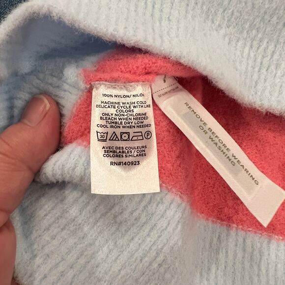 NWT LOFT Luminous Blue Stripe Draped Sleeve Sweater - SIZE LARGE - Picture 5 of 5